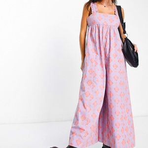 **NWT** Free people Kayta printed cropped jumpsuit. Flowy jumpsuit